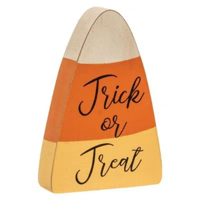 Homegifo Trick Or Treat Candy Corn Chunky Sitter In Orange