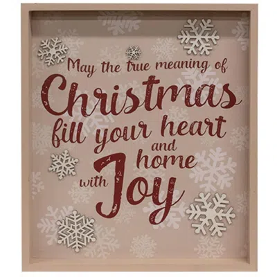 Homegifo True Meaning Of Christmas Snowflakes Frame In Pink