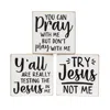 Homegifo Try Jesus Not Me Square Block 3 Asstd.