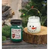 Homegifo Twisted Peppermint Snowman Head Candle 6oz