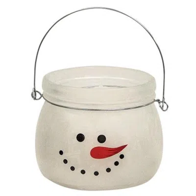 Homegifo Twisted Peppermint Snowman Jar Candle 14oz