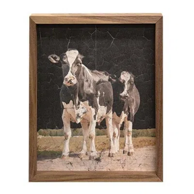 Homegifo Two Holstein Cows Framed Print 8x10 In Animal Print