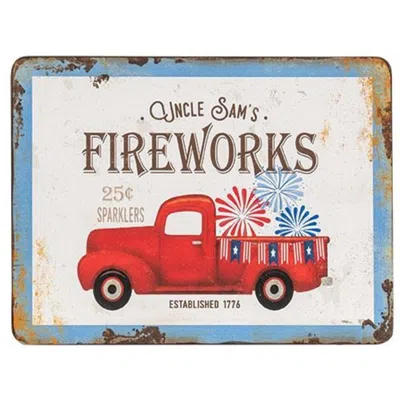 Homegifo *uncle Sam's Truck Rustic Metal Sign In Red