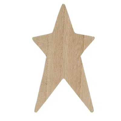 Homegifo Unfinished Wooden Primitive Star 6" In Brown