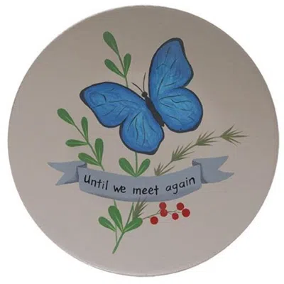 Homegifo Until We Meet Again Butterfly Plate In Gray
