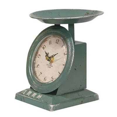 Homegifo *vintage Blue Old Town Scale Clock