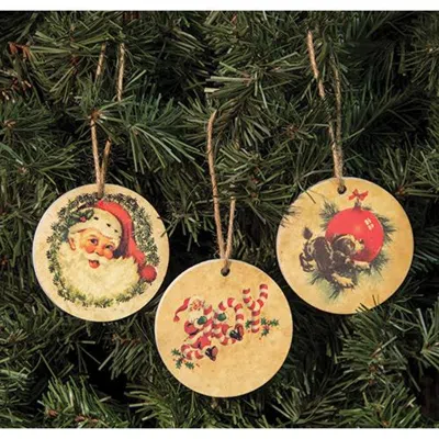 Homegifo Vintage Christmas Tag 3 Asstd. In Multi