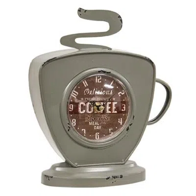 Homegifo Vintage Dark Gray Coffee Clock