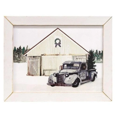 Homegifo Vintage Delivery Framed Print 12" X 16" In Multi
