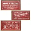 Homegifo Vintage Distressed Engraved Bakery Sign 3 Asstd.