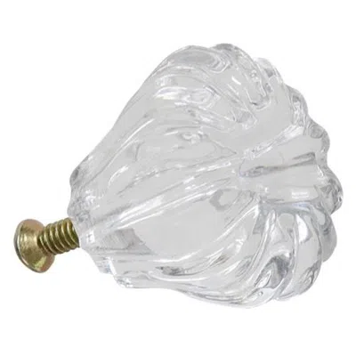 Homegifo Vintage Flower Acrylic Knob In White