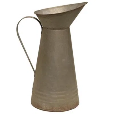 Homegifo Vintage Galvanized Pitcher In Metallic