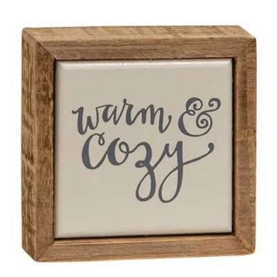 Homegifo Warm & Cozy Mini Box Sign In Brown