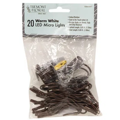 Homegifo Warm White Led Micro Lights 20 Count Brown Cord