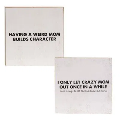 Homegifo Weird Mom Square Block 2 Asstd. In Black