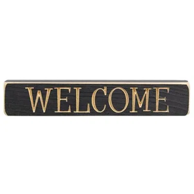 HOMEGIFO WELCOME ENGRAVED BLOCK 9"