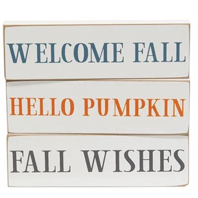 Homegifo Welcome Fall Skinny Block 3 Asstd.