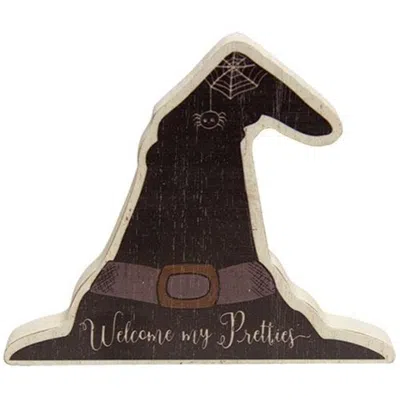 Homegifo Welcome My Pretties Witch Hat Chunky Sitter In Black