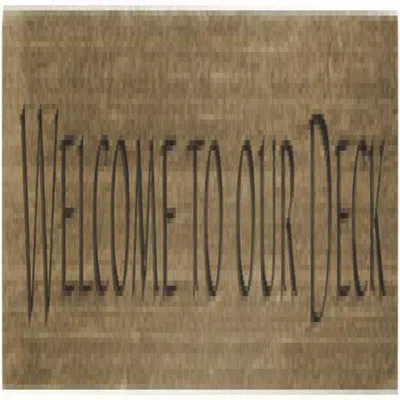Homegifo Welcome To Our Deck Engraved Sign 24" X 3.5" In Brown