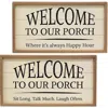 Homegifo Welcome To Our Porch Framed Shiplap Sign 2 Asstd.