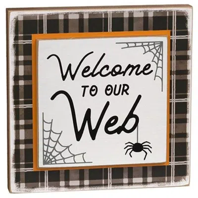 Homegifo *welcome To Our Web Layered Block Sign In Multi