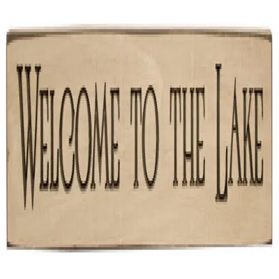 Homegifo Welcome To The Lake Engraved Sign 24" X 3.5"