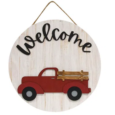 Homegifo Welcome Truck Sign W/12 Seasonal Inserts In Neutral