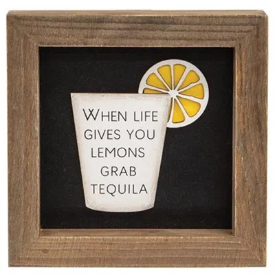Homegifo When Life Gives You Lemons Shadowbox Frame In Brown