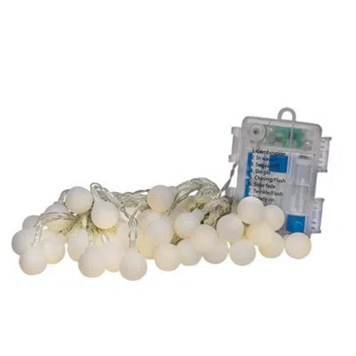 Homegifo White Ball Berry Led String Lights 40ct In Brown