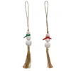 Homegifo White Bead Snowman Ornament 2 Asstd.