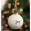 Homegifo White Ceramic Ornament "joy"