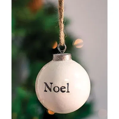 Homegifo White Ceramic Ornament "noel"