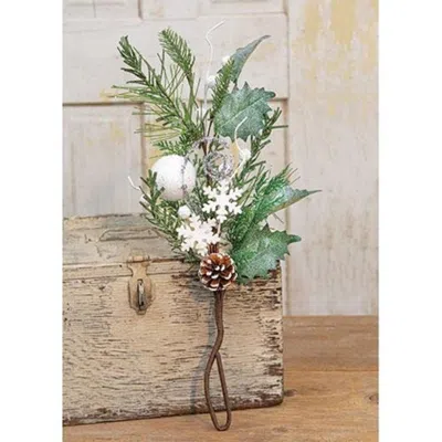 Homegifo White Christmas Spray 26" In Green