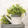 Homegifo White Diamond Pattern Watering Can