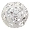 Homegifo White Distressed Metal Snowflake Sphere 5"