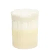 Homegifo White Drip Pillar Candle 3" X 4"