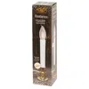 Homegifo White Electric Candle Lamp On Brass Base 7"