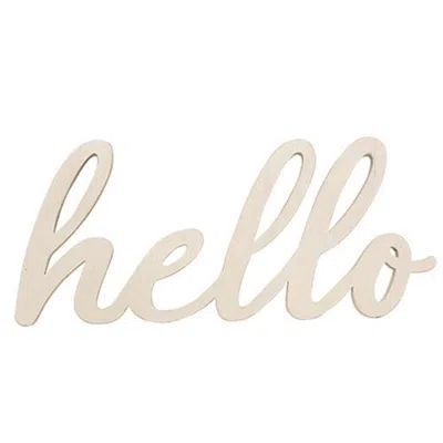 Homegifo *white Hello Hanger In Neutral
