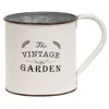 Homegifo White Metal Vintage Garden Mug