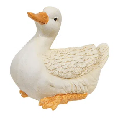 Homegifo White Resin Duck A In Neutral