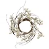 Homegifo White Snowberry & Twig Candle Ring