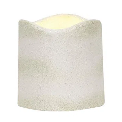 Homegifo White Textured Timer Pillar - 3"x3"