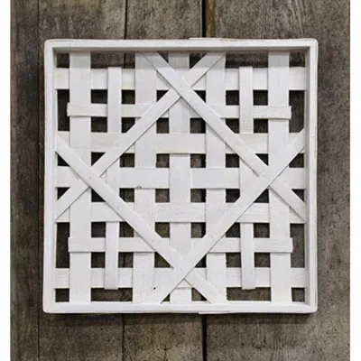 Homegifo Whitewash Square Woven Frame 16"