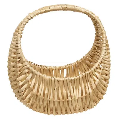 Homegifo Wicker Flower Basket In Neutral