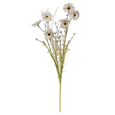 Homegifo Wild Spring Flower & Grass Spray Periwinkle In Green