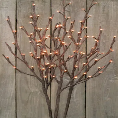 Homegifo Willow Twigs Lighted Branch - 39" In Gray