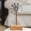 Homegifo Metal Windmill Ornament With Jute Hanger 4 Inch