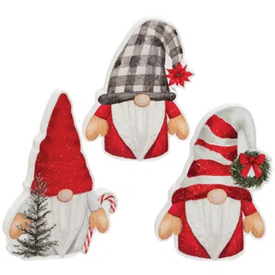 Homegifo Winter Gnome Chunky Sitter 3 Asstd. In Multi