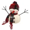 Homegifo Winter Tartan Plush Snowman