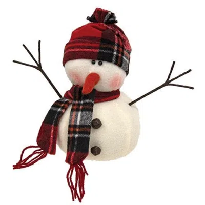 Homegifo Winter Tartan Plush Snowman In Multi